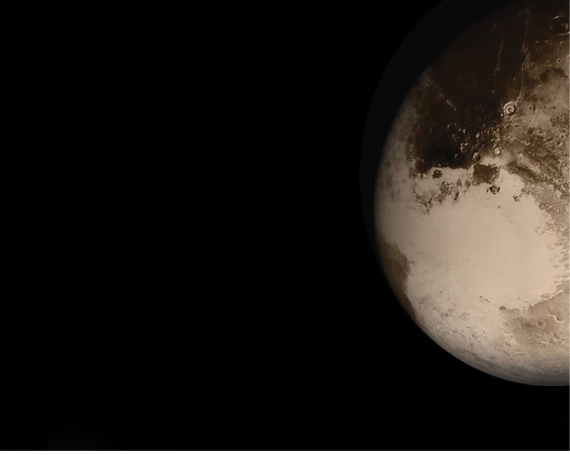 An image of the surface of Pluto