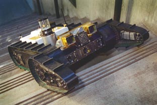 “Urbie” performs autonomous stairclimbing maneuver.