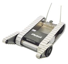 PackBot Scout searches dangerous areas.