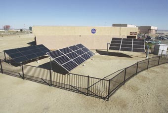 Experimental solar arrays at Dryden Research Center