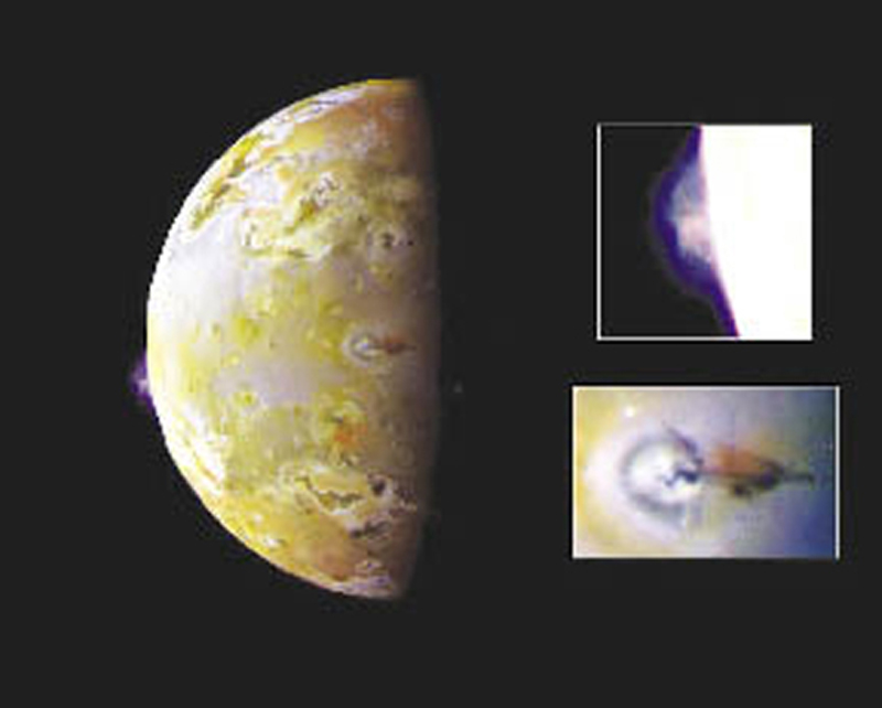 Composite photograph of Jupiter’s moon, Io