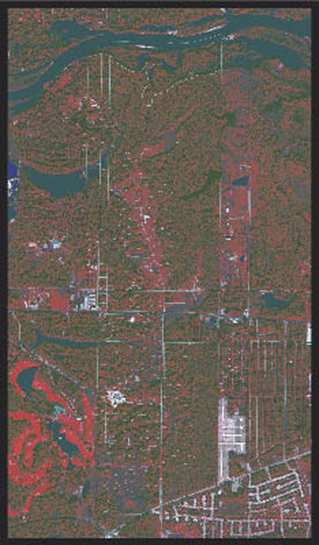 Combined image of integrated satellite data