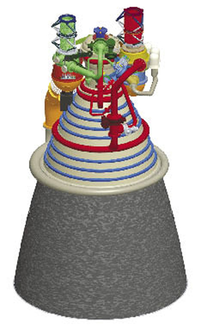 Diagram of a model for calculating rocket nozzle side-wall loads
