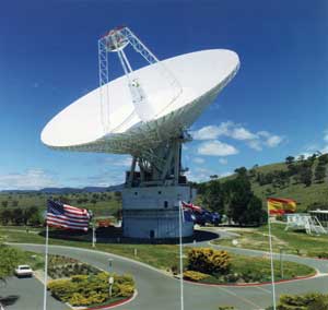 A satellite dish in Canberra, Australia