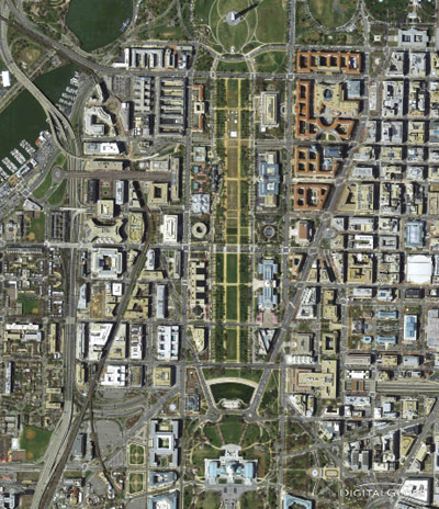 Satellite image of Washington DC Satellite image of Washington DC