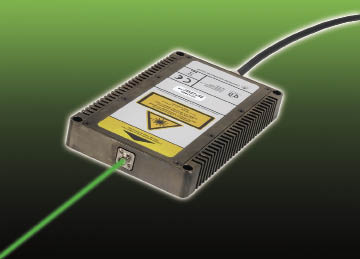 An electronic device emitting a green laser An electronic device emitting a green laser