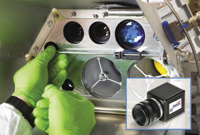 Imaging system for NASA LCROSS mission, inset image of infrared camera Imaging system for NASA LCROSS mission, inset image of infrared camera