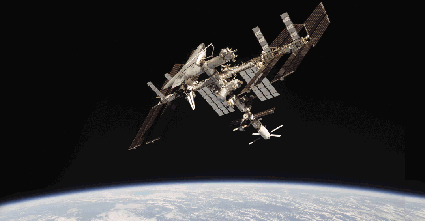 ISS with space shuttle docked