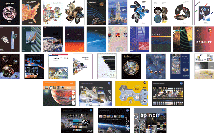 Nasa spinoff covers thumbnails 1976 -2011 Nasa spinoff covers thumbnails 1976 -2011