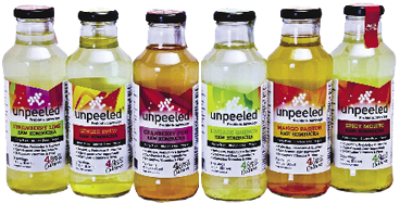 A variety of Unpeeled probiotic drinks A variety of Unpeeled probiotic drinks