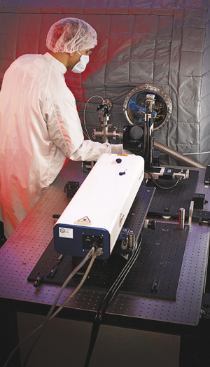 Camera in an environmental chamber Camera in an environmental chamber