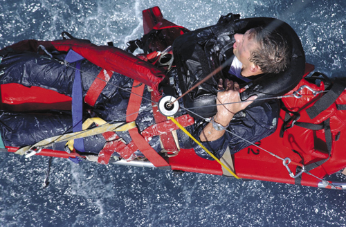 Rescue swimmer braving the water Rescue swimmer braving the water