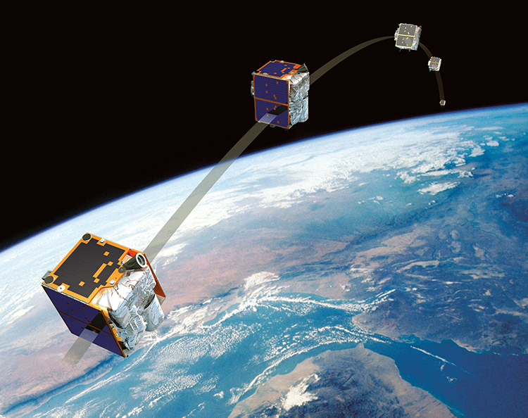 Satellites in space