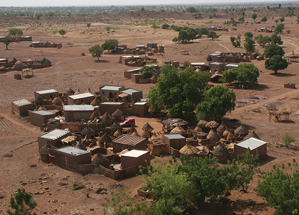 The village of Gando, Burkina Faso, in subsaharan Africa.