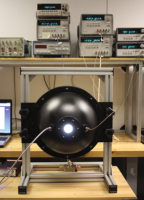 Small integrating spheres use LEDs and are more energy efficient