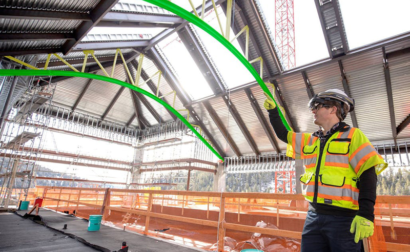 Microsoft HoloLens, now used in the Trimble hard hat for construction project support.