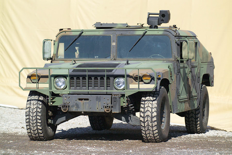 Humvee equipped with infrared system