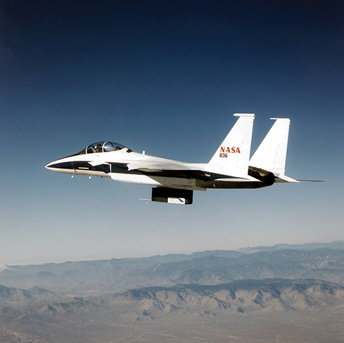 Dryden Flight Research Center’s F-15B test bed aircraft