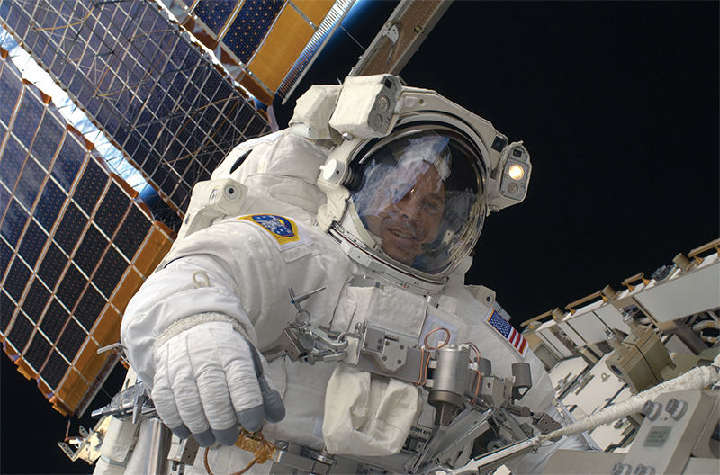 NASA astronaut Richard Arnold on a spacewalk