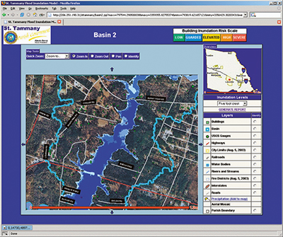 Disaster preparedness software screen shot