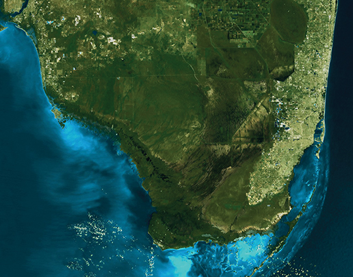1999 Landsat 7 imagery of the tip of South Florida