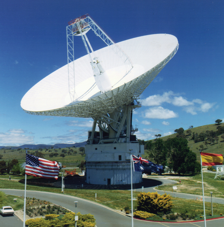 large dish antenna in Canberra, Australia