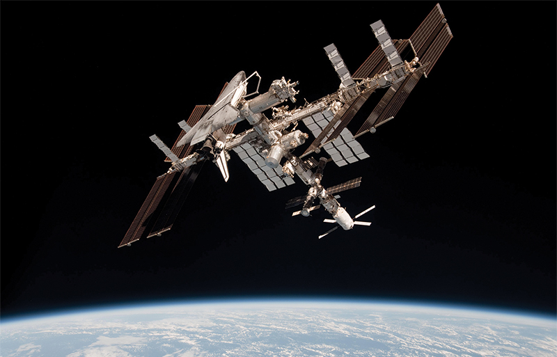 ISS with space shuttle docked