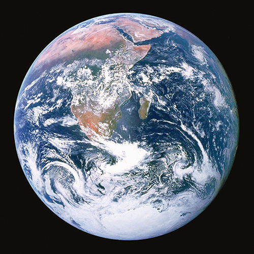 Photograph of the Earth taken during Apollo 17 with a Hasselblad camera