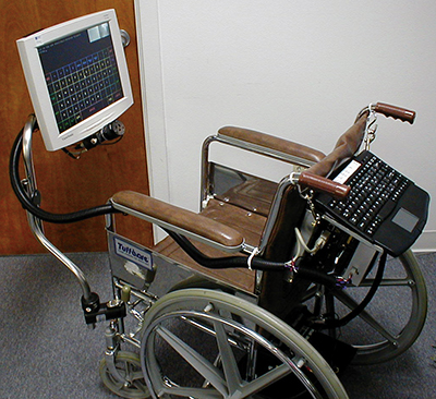 Eyegaze System conveniently mounted on a wheelchair