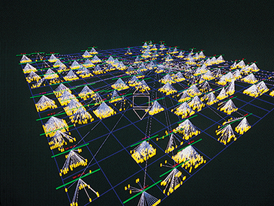 Virtual representation of large scale, complex networks