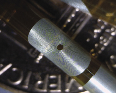 Silver nanoparticle lines embedded in tubing