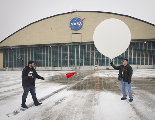 Weather balloon test at Glenn Research Center