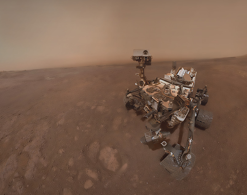 A self-portrait of the Curiosity rover