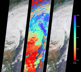 Four images of atmospheric science data