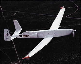 photograph of the Demonstrator 2 aircraft in flight