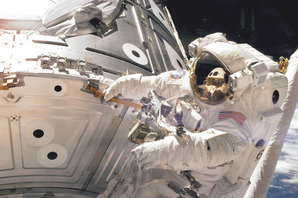 of astronaut James H. Neman during a space walk