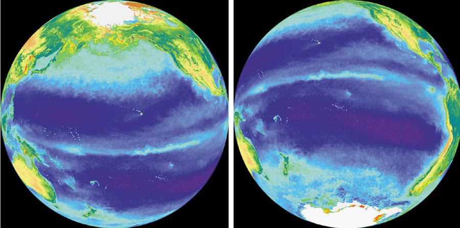 of Orbital Sciences satellite based ocean colored imaging data from earth