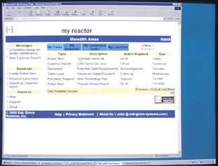 shows the time-managemnet software on a computer screen