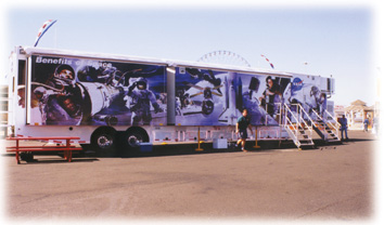 Johnson Space Center's 53-foot long trailer, used to educate the public from the road