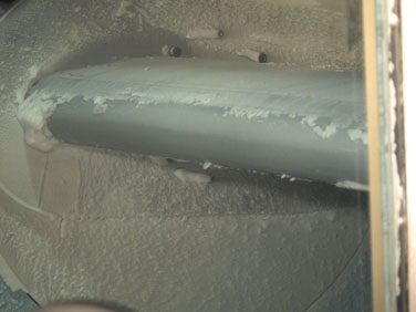 Electro Expulsive Separation System is shown in a testing chamber where it proved it could rid aircraft of ice layers