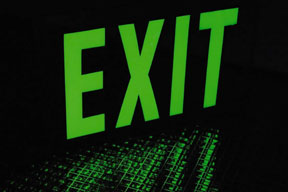 LUNAplast EXIT signs illuminate without a power connection