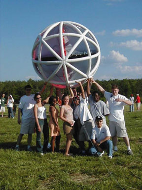 NC State University students with their wind-powered rover