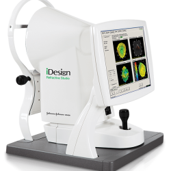 Johnson & Johnson’s iDesign Refractive Studio, pictured here, takes precise eye measurements that map visual pathways and cornea curvature to help doctors diagnose and plan treatment for eye issues. Credit: Johnson & Johnson Vision 