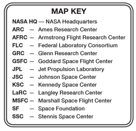 Key for the Technology Transfer Program Network Directory map Key for the Technology Transfer Program Network Directory map