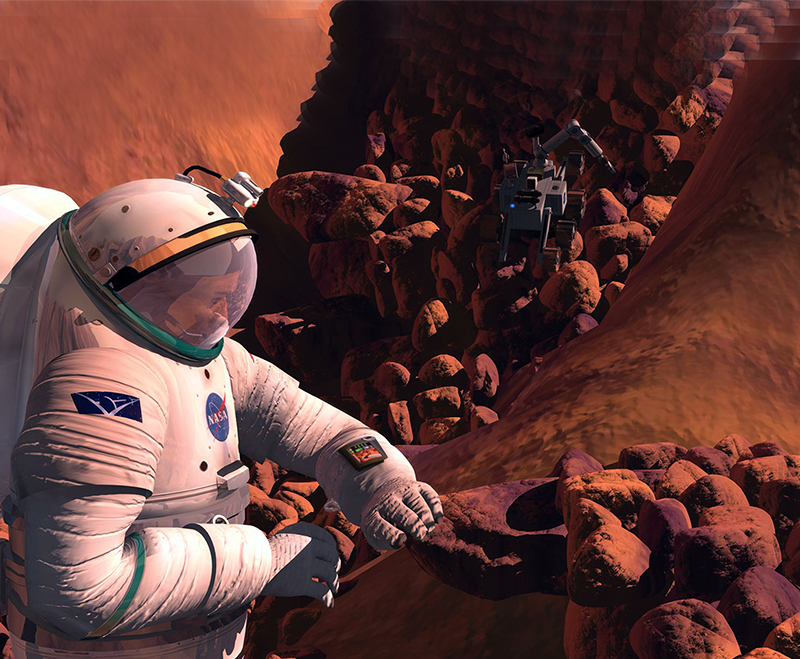 Artist's depiction of Mars exploration