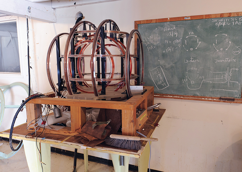 When Apollo 12 landed on the Moon, astronauts deployed a special lunarsurface magnetometer, developed at Ames Research Center, to measure magnetic fields there.