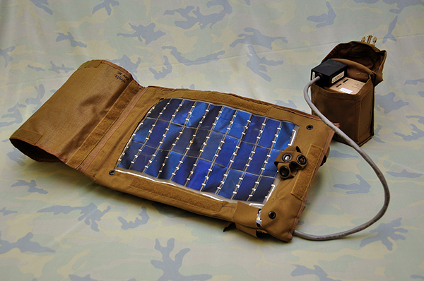 Solar panel used by troops in the field