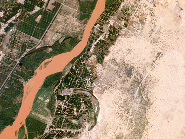 Fields photographed by Dove nanosatellites