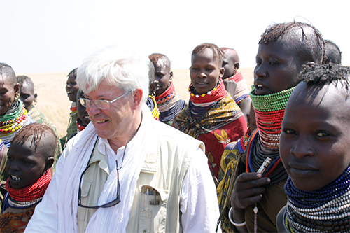 Alain Gachet with Turkana women