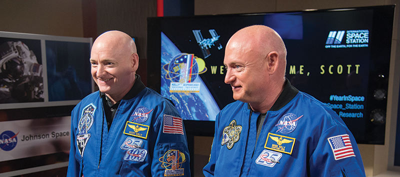 Astronaut Scott Kelly and his twin Mark